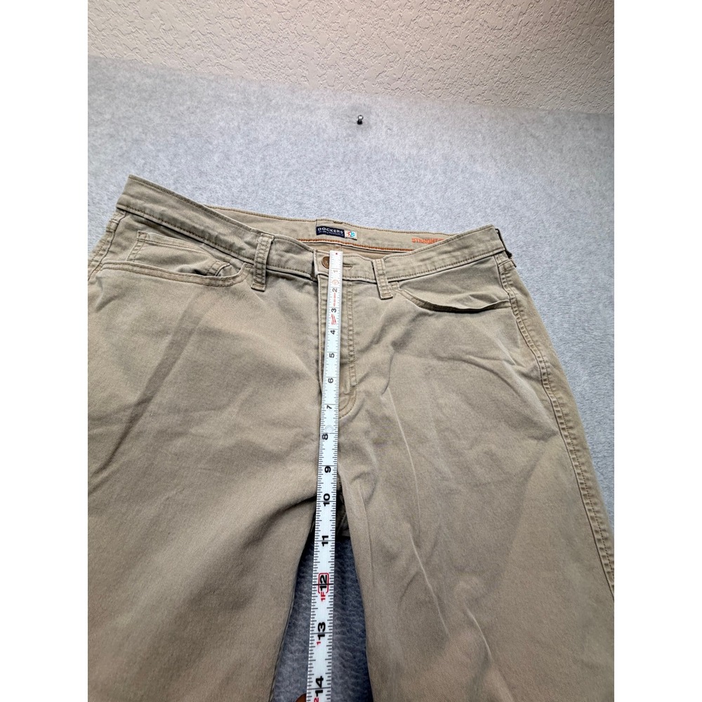 Dockers Straight Fit Khaki Tan Pants Mens 36x30 56790-0001 Casual Twill Trousers - Picture 4 of 10